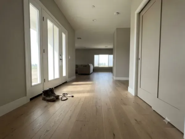 Hardwood floor in a large Rosedale, CA entry hall